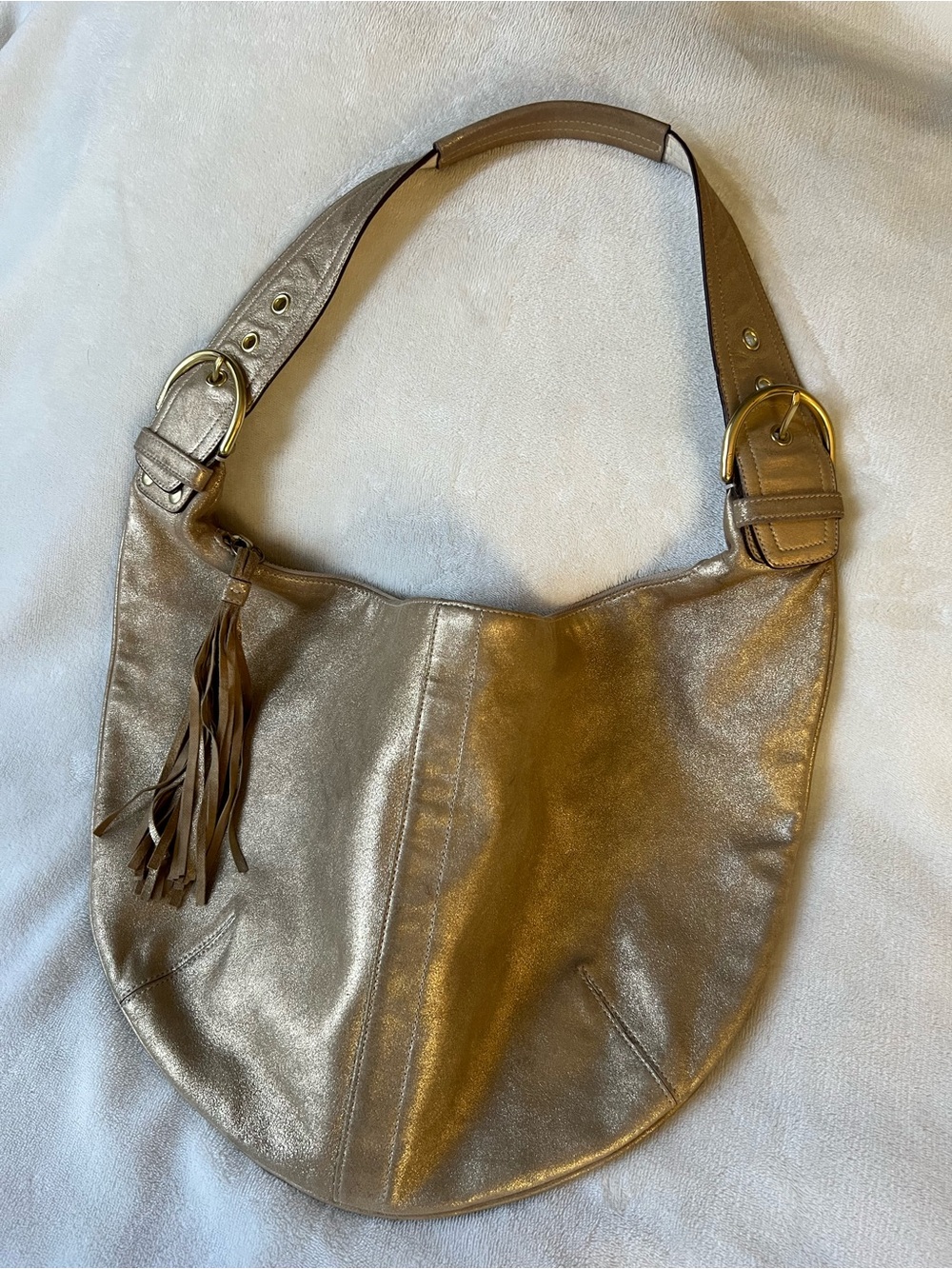Y2K RARE Coach Gold Dust Medium Slouchy Soho Bag